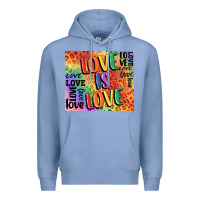 Colony Blue Pride love is love Premium Hoodie - FaDigitalArtStudio