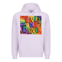 Lilac Pride love is love Premium Hoodie - FaDigitalArtStudio