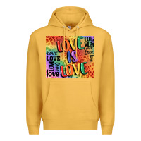 Mustard Pride love is love Premium Hoodie - FaDigitalArtStudio