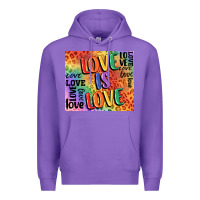 Purple Pride love is love Premium Hoodie - FaDigitalArtStudio
