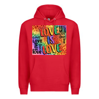 Red Pride love is love Premium Hoodie - FaDigitalArtStudio