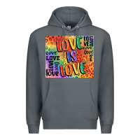 Rock Pride love is love Premium Hoodie - FaDigitalArtStudio