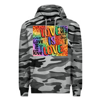 Slate Camo Pride love is love Premium Hoodie - FaDigitalArtStudio