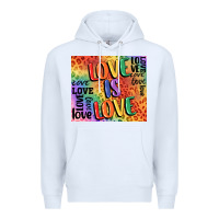 White Pride love is love Premium Hoodie - FaDigitalArtStudio