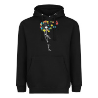 Black Dandelion Autism Puzzle Be Kind Heavyweight Hoodie - CowhideDigitalArt