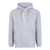 Heather Grey Dandelion Autism Puzzle Be Kind Heavyweight Hoodie - CowhideDigitalArt