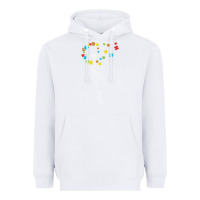 White Dandelion Autism Puzzle Be Kind Heavyweight Hoodie - CowhideDigitalArt