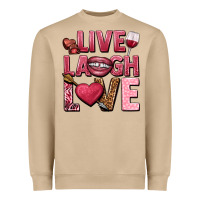 Mushroom Live laugh love Valentine's Day Heavyweight Sweatshirt - HowdyJamesFarm