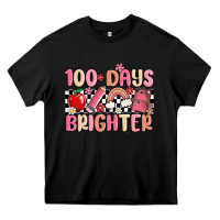 Black 100 days brighter Heavy Core Tee - MaliasSmallBusiness