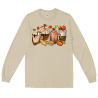 Mushroom Pumpkin Spice Coffee Cups Long Sleeve Tee - texasbilliewilder