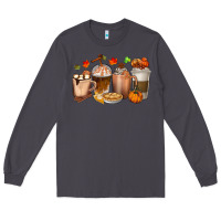 Smoke Pumpkin Spice Coffee Cups Long Sleeve Tee - texasbilliewilder
