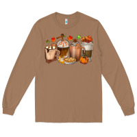 Toasted Coconut Pumpkin Spice Coffee Cups Long Sleeve Tee - texasbilliewilder
