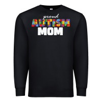 Black LIL Autism Mom Premium Sweatshirt - CowhideDigitalArt