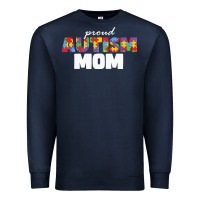 Navy LIL Autism Mom Premium Sweatshirt - CowhideDigitalArt