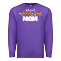 Purple LIL Autism Mom Premium Sweatshirt - CowhideDigitalArt