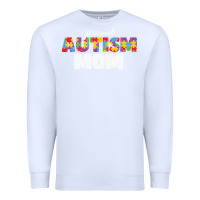 White LIL Autism Mom Premium Sweatshirt - CowhideDigitalArt