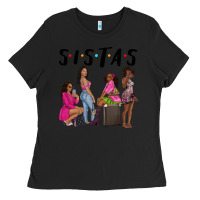 Black sista sisters afro black women Ladies Tee - NancyCooperArtShop