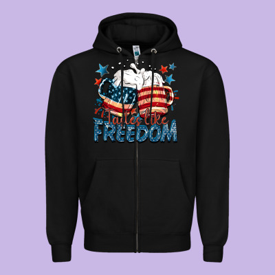 Tastes Like Freedom Zipper Hoodie Designed By Fadigitalartstudio