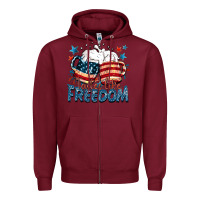 Burgundy Tastes like freedom Zipper Hoodie - FaDigitalArtStudio