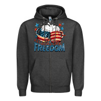 Charcoal Heather Tastes like freedom Zipper Hoodie - FaDigitalArtStudio