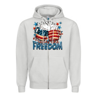Dove Grey Tastes like freedom Zipper Hoodie - FaDigitalArtStudio