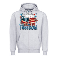 Heather Grey Tastes like freedom Zipper Hoodie - FaDigitalArtStudio