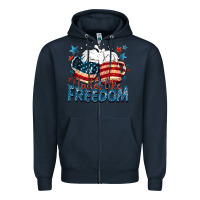 Navy Tastes like freedom Zipper Hoodie - FaDigitalArtStudio