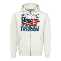 Oatmeal Heather Tastes like freedom Zipper Hoodie - FaDigitalArtStudio
