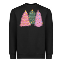 Black christmas trees Heavyweight Sweatshirt - CowGirlArtShop