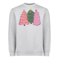 Heather Grey christmas trees Heavyweight Sweatshirt - CowGirlArtShop