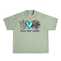 Oil Green Peace Love Sunshine Urban Heavy Tee - Bettercallsaul