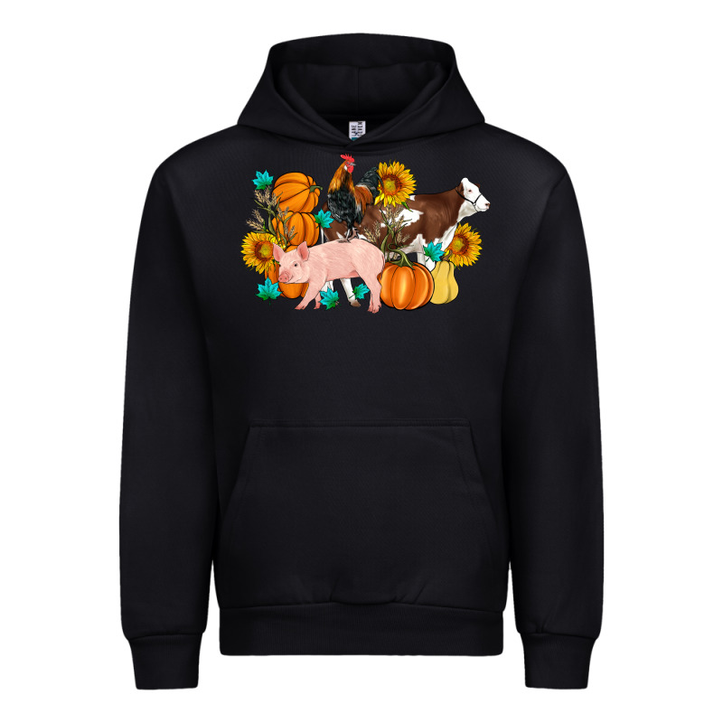 Farm Life Fall Pig Cow Rooster Urban Hoodie by Artiststas | Teevron