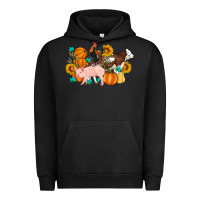 Pigment Black Farm Life Fall Pig Cow Rooster Urban Hoodie - Artiststas
