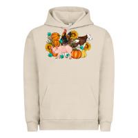 Pigment French Oak Farm Life Fall Pig Cow Rooster Urban Hoodie - Artiststas