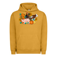 Pigment Peanut Butter Farm Life Fall Pig Cow Rooster Urban Hoodie - Artiststas