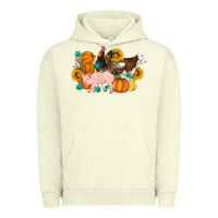 Pigment Pistachio Farm Life Fall Pig Cow Rooster Urban Hoodie - Artiststas