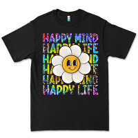 Black happy mind happy life Premium Tee - NancyCooperArtShop