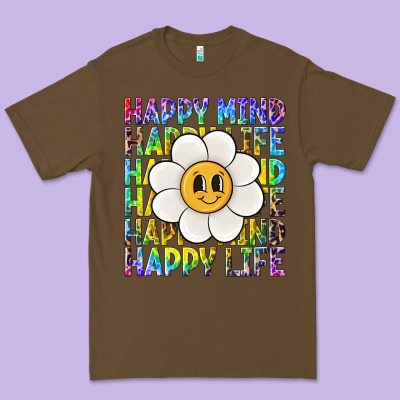 Happy Mind Happy Life Premium Tee Designed By Nancycooperartshop