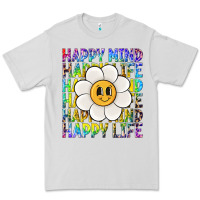 Dove Grey happy mind happy life Premium Tee - NancyCooperArtShop