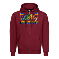 Burgundy lgbtq friendly pride Zipper Hoodie - FaDigitalArtStudio