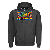 Charcoal Heather lgbtq friendly pride Zipper Hoodie - FaDigitalArtStudio