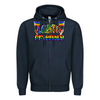 Navy lgbtq friendly pride Zipper Hoodie - FaDigitalArtStudio