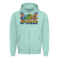 Seafoam lgbtq friendly pride Zipper Hoodie - FaDigitalArtStudio
