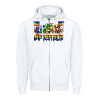 White lgbtq friendly pride Zipper Hoodie - FaDigitalArtStudio