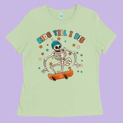 Ride Till I Die Ladies Tee Designed By Maliassmallbusiness