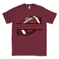 Burgundy football name frame Classic Tee - BarkalooDesign