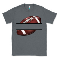 Charcoal Heather football name frame Classic Tee - BarkalooDesign