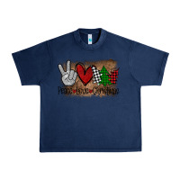 Navy Peace Love Christmas Urban Heavy Tee - Bettercallsaul