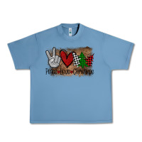Pebble Blue Peace Love Christmas Urban Heavy Tee - Bettercallsaul