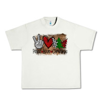 Pistachio Peace Love Christmas Urban Heavy Tee - Bettercallsaul